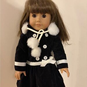 Classic Black and White Doll with Brown Hair